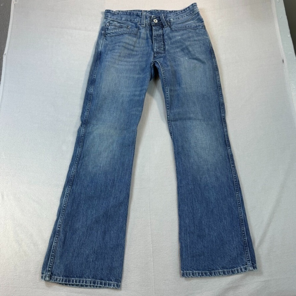 Polo Ralph Lauren Jeans 67 Mens 32x31 Vintage Blue‎ Button Fly Flap Pockets